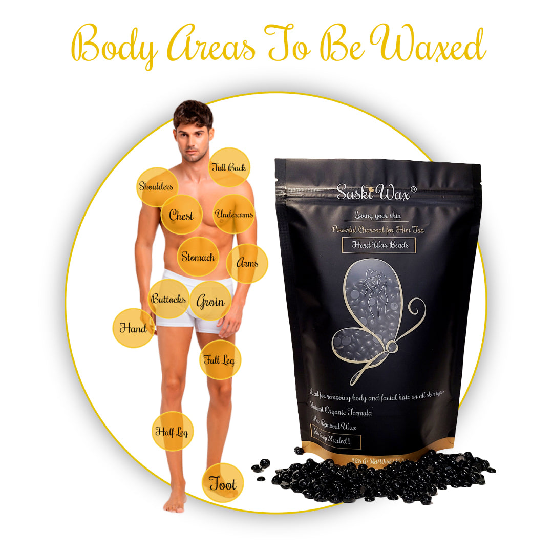 Powerful Charcoal Hard Wax Beads